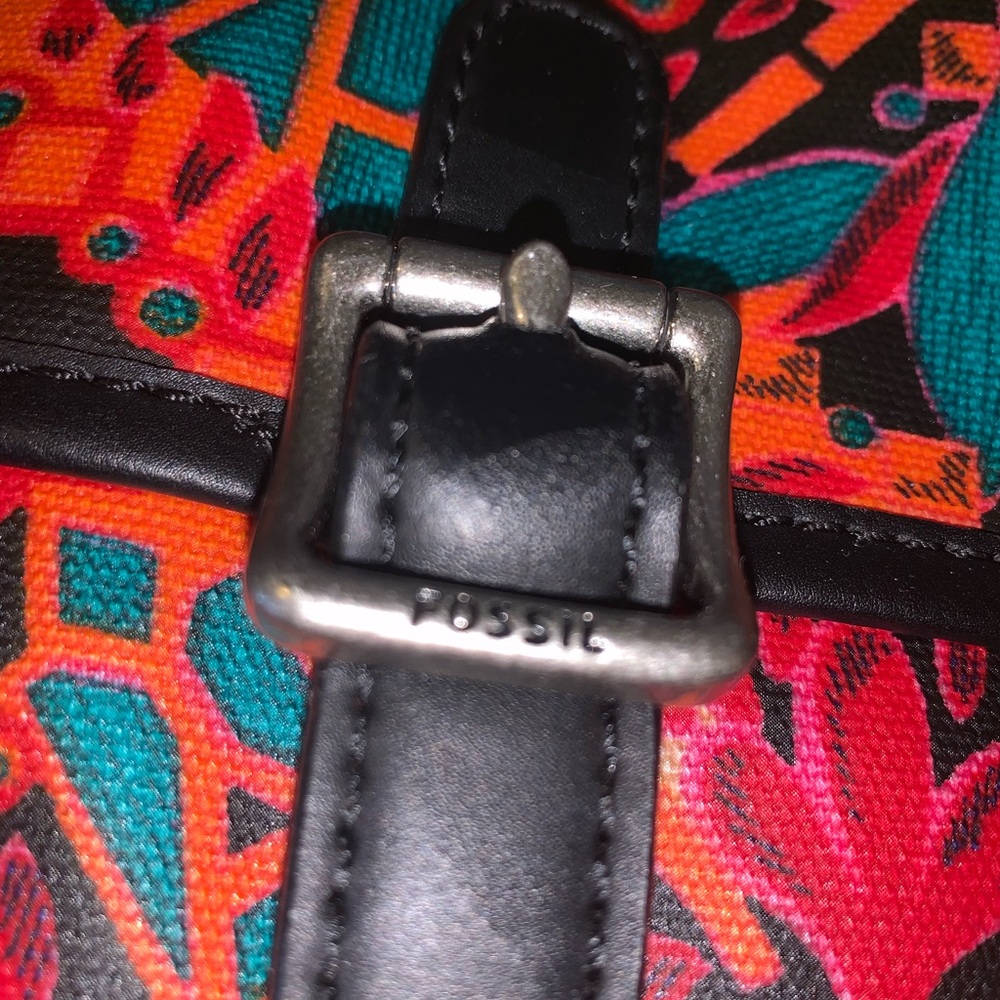 Fossil Mosaic Keyper Crossbody Handbagpurse Floral - image 8